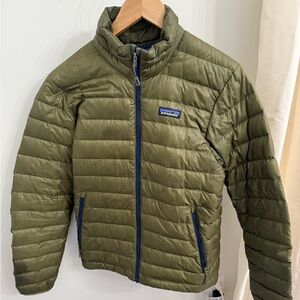Patagonia Olive Green Down Sweater Jacket Men’s XS